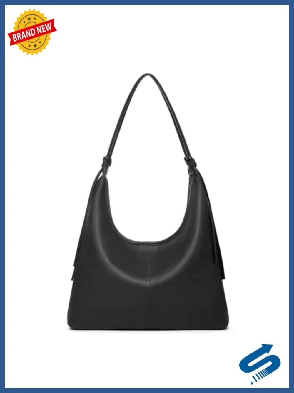 Vegan Leather Slouchy Hobo Bag Soft Tote Shoulder Purse Tassel